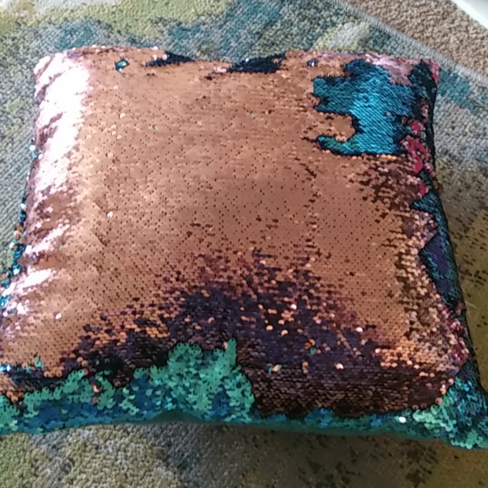 Sequin throw pillow